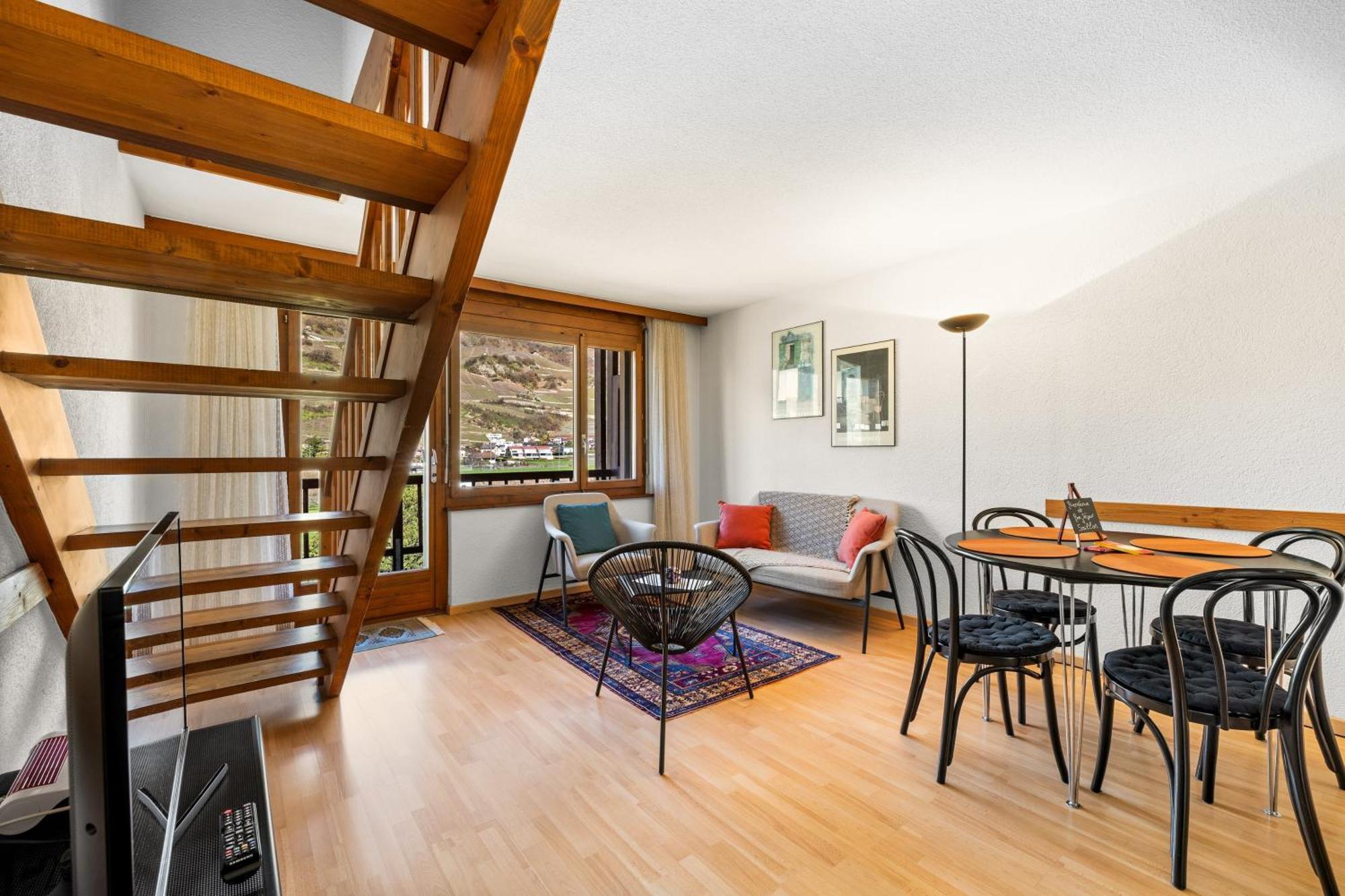 Appartamento Duplex Cosy Aux Bains De Saillon Esterno foto